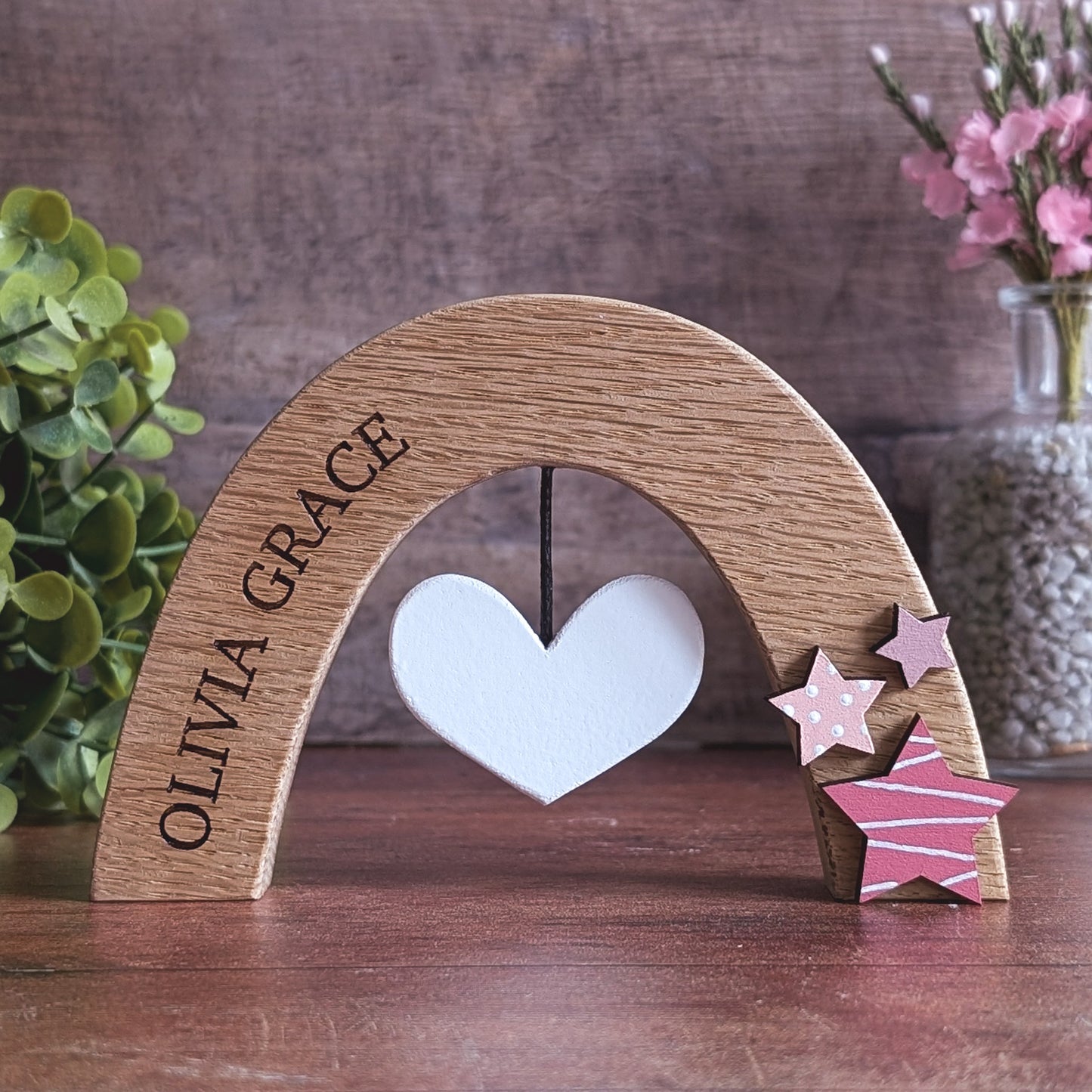 Personalised stars oak rainbow