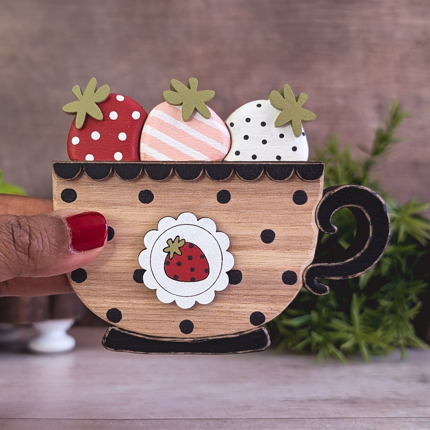 Strawberry teacup