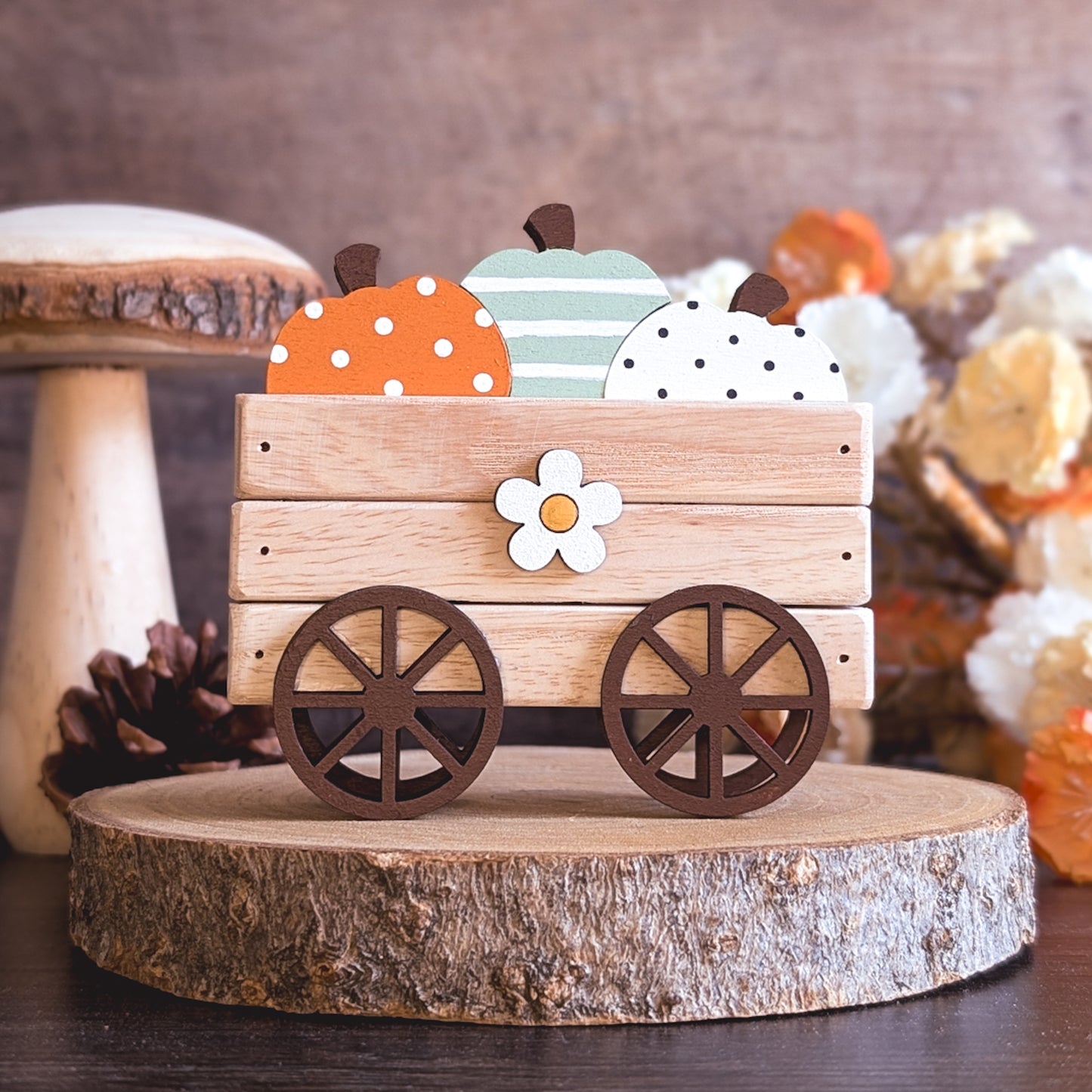 Autumn pumpkin wagon