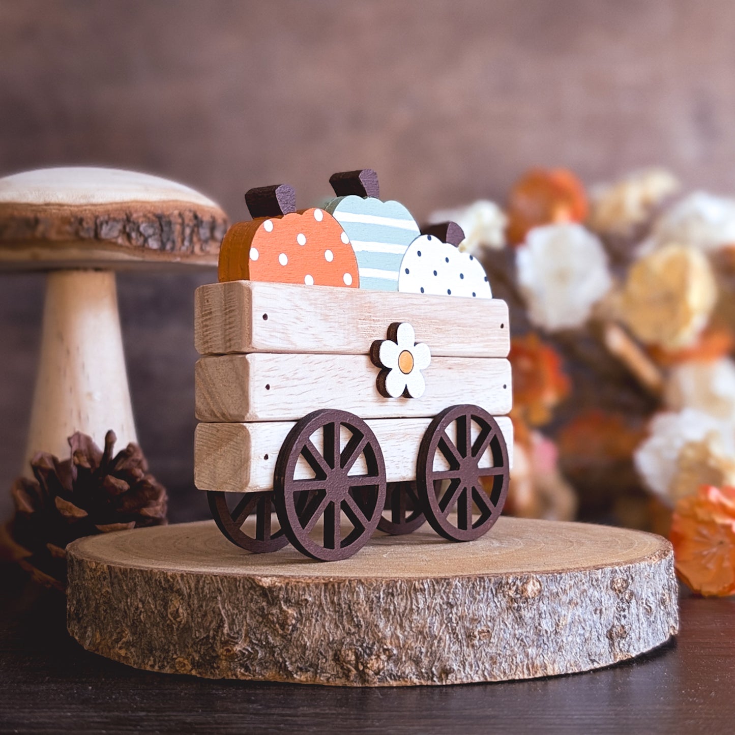 Autumn pumpkin wagon