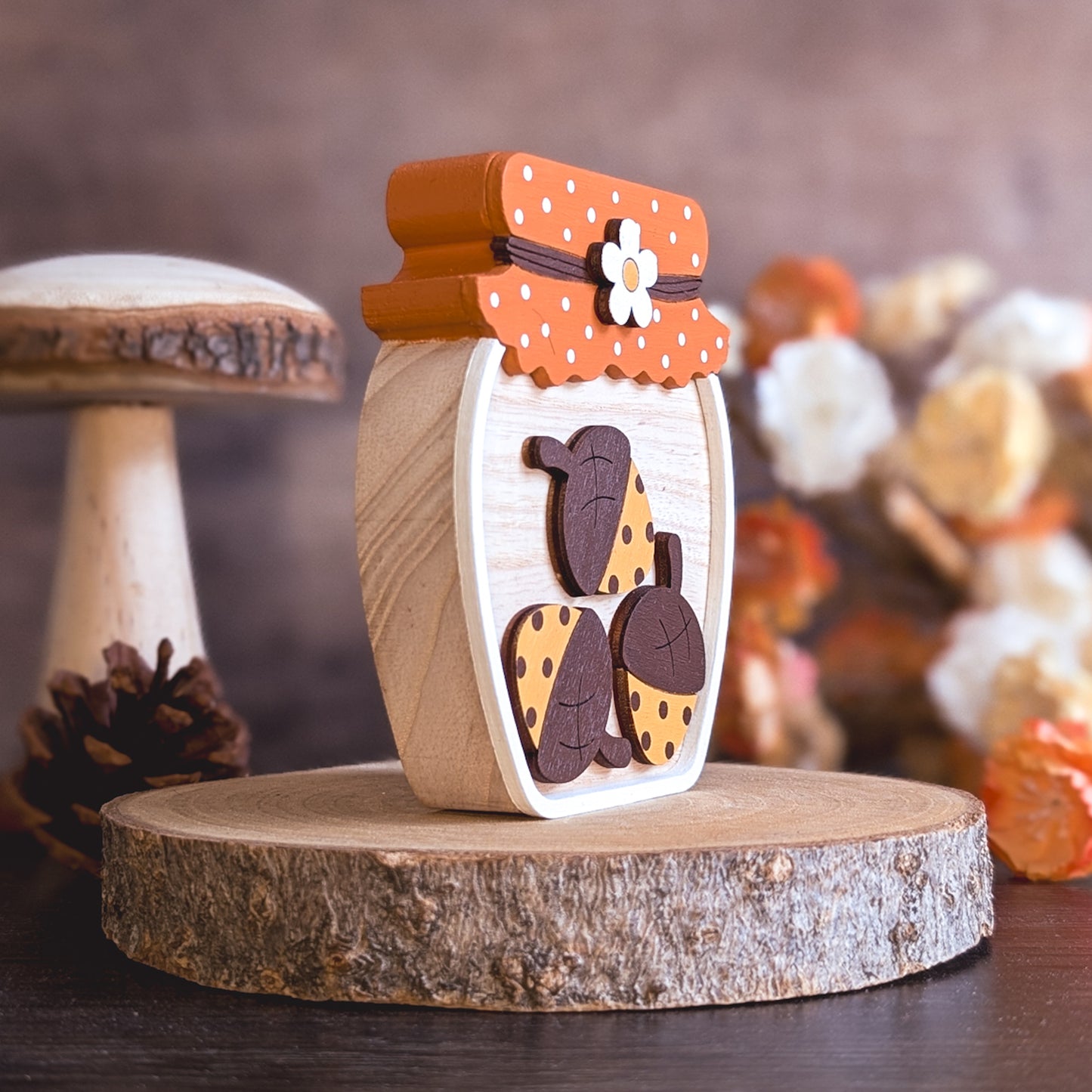 Autumn acorn jar