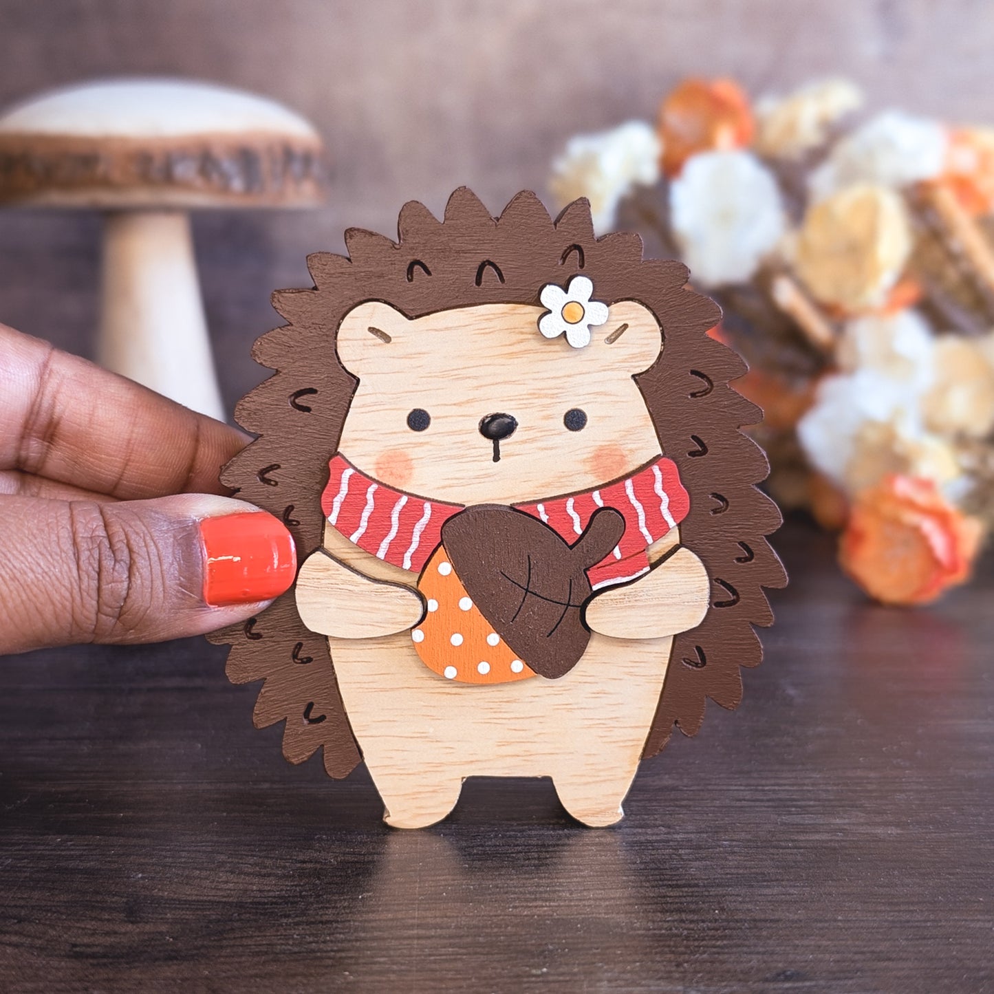 Hazel with acorn
