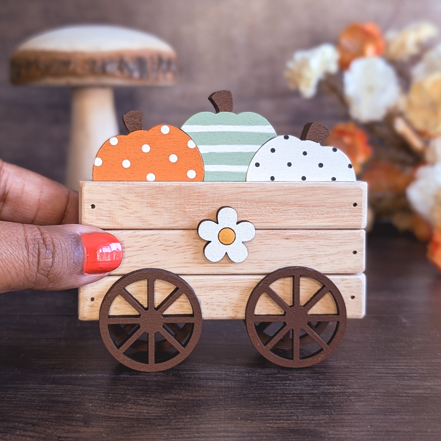Autumn pumpkin wagon