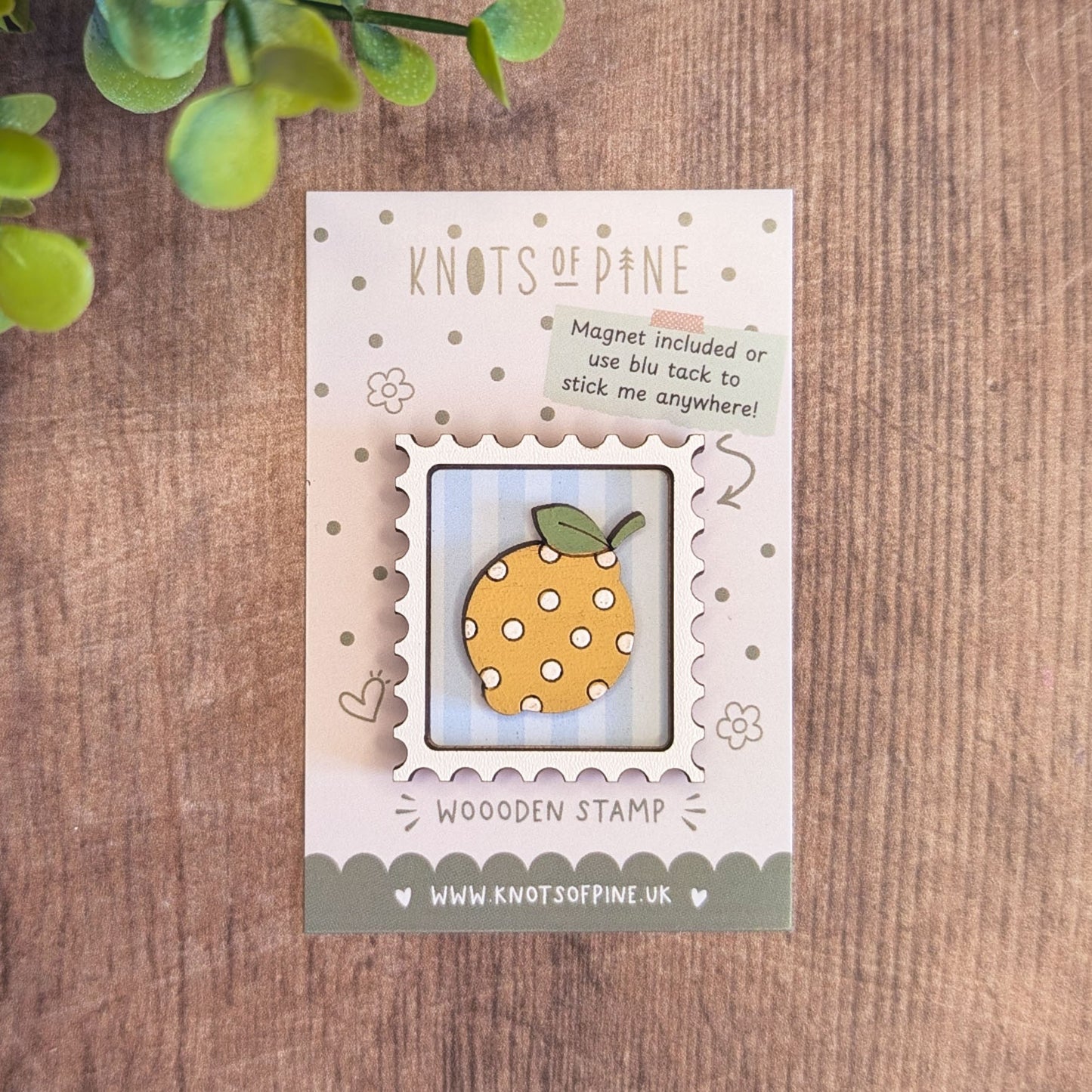 Mini postage stamp - lemon