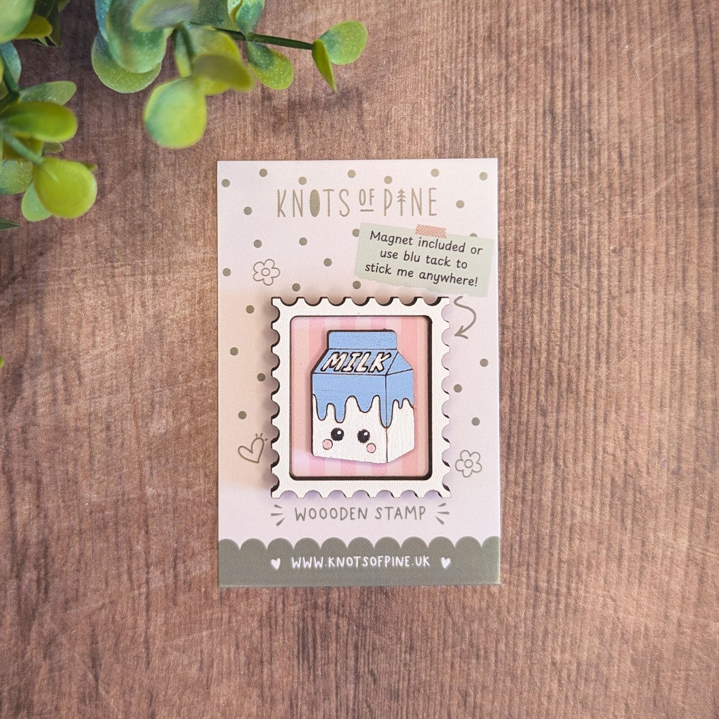Mini postage stamp - milk carton