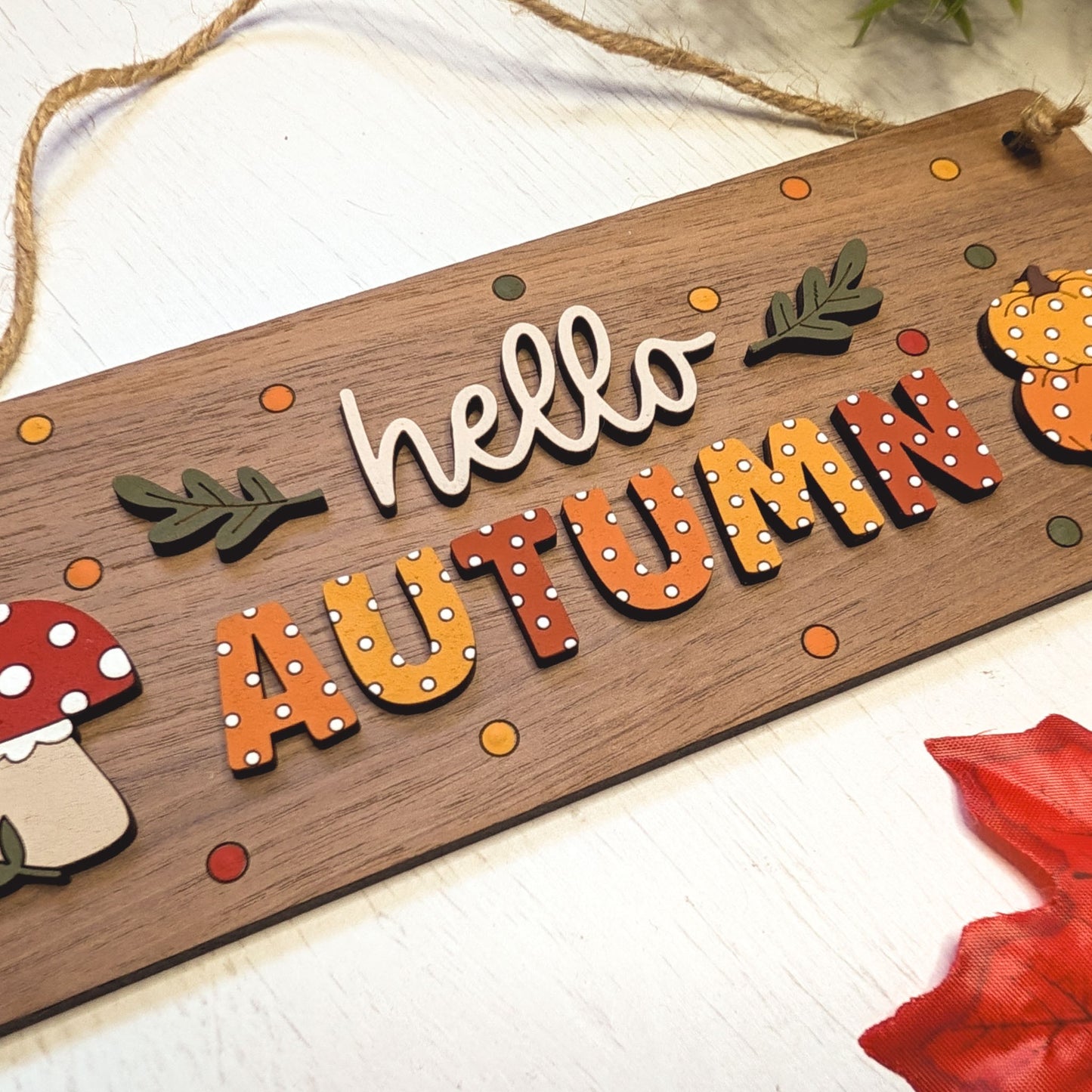 Hello Autumn sign