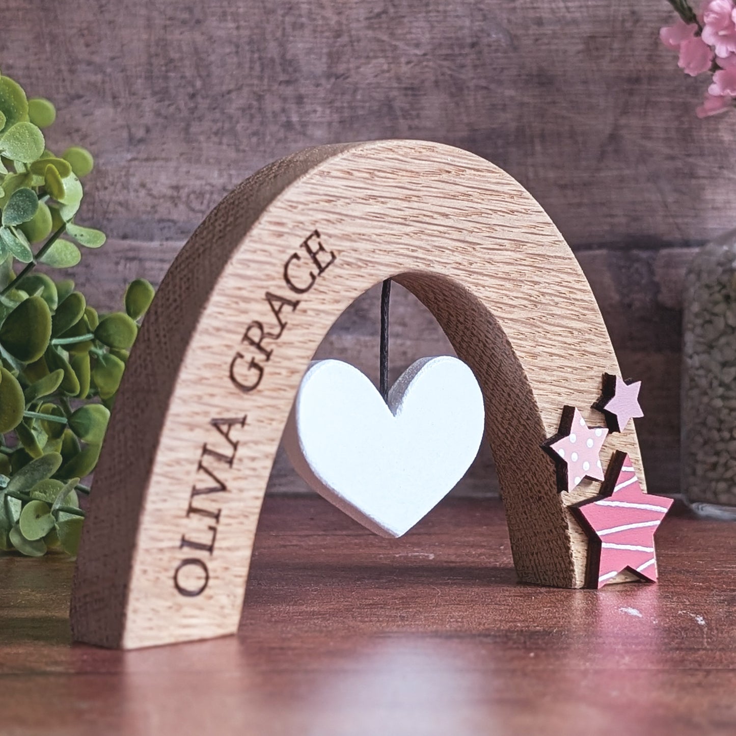 Personalised stars oak rainbow