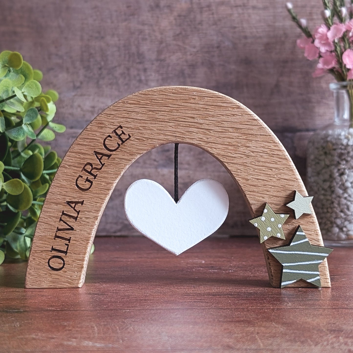 Personalised stars oak rainbow