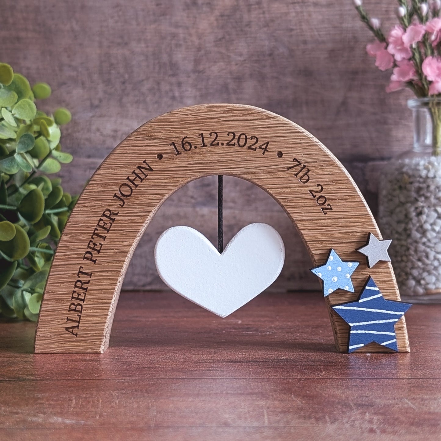 Personalised stars oak rainbow