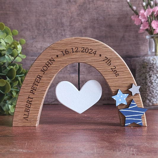 Personalised stars oak rainbow
