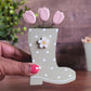 Welly with tulips