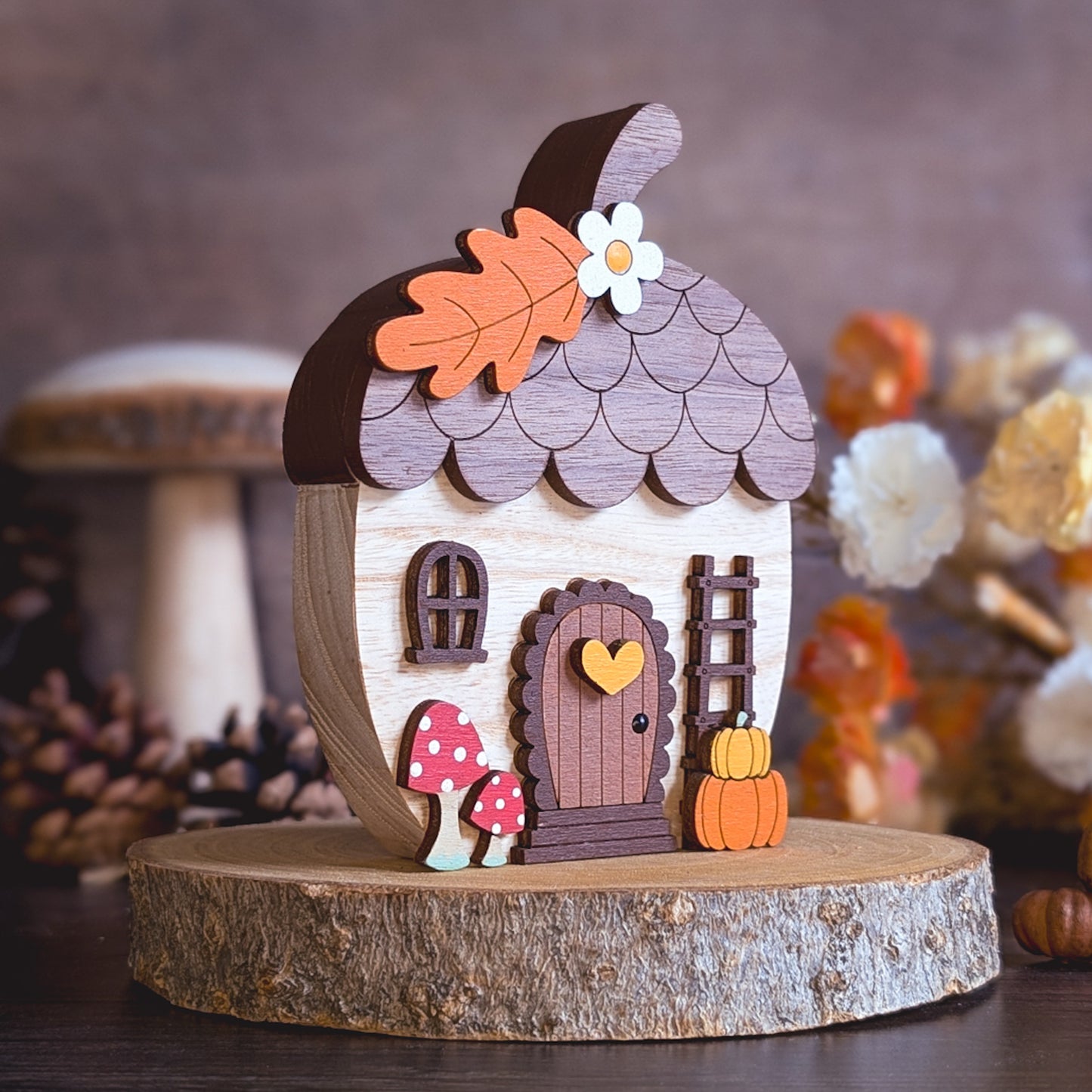 Acorn fairy house