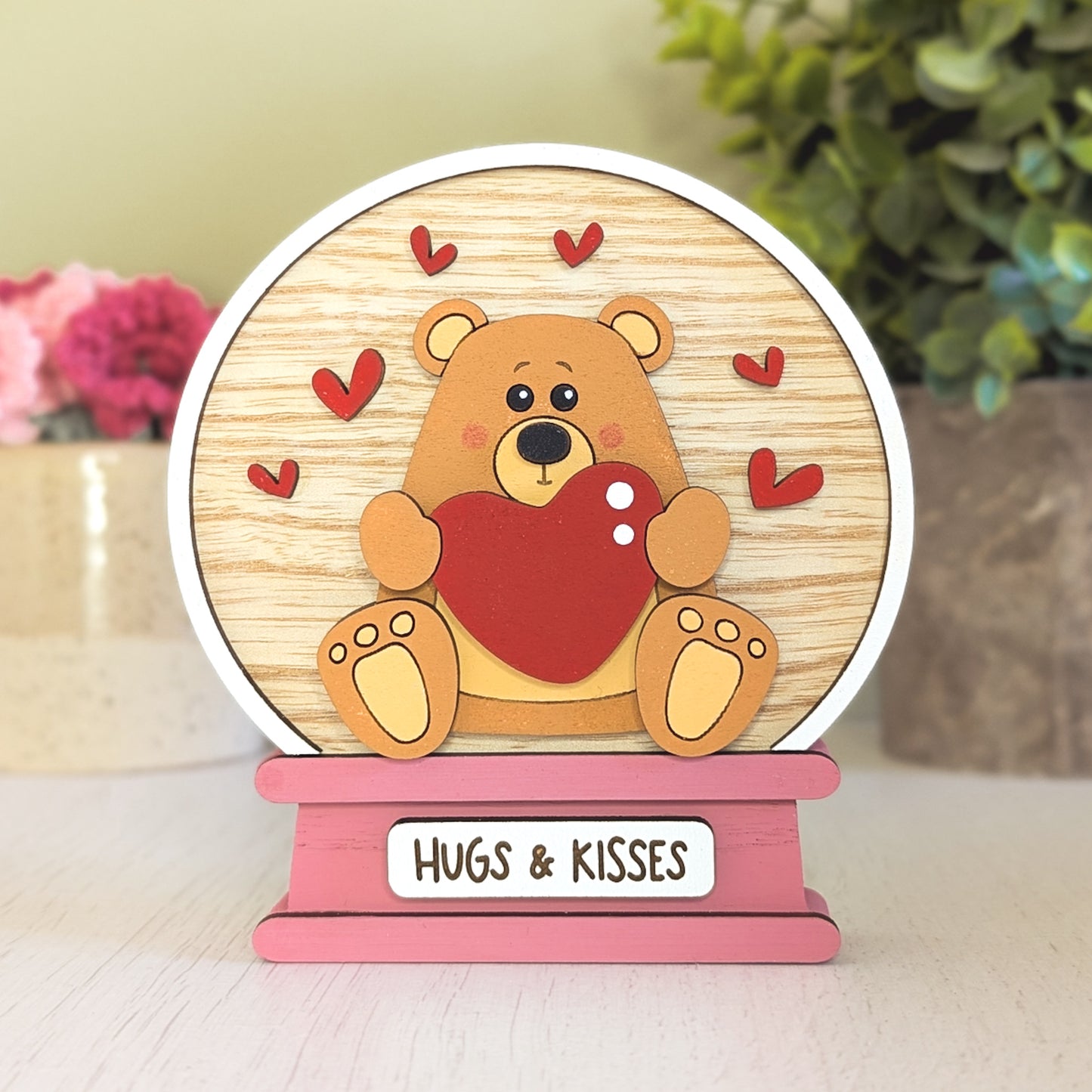 Valentine's snow globe