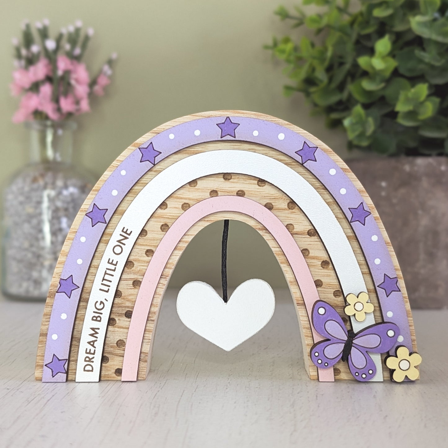 Personalised butterfly rainbow