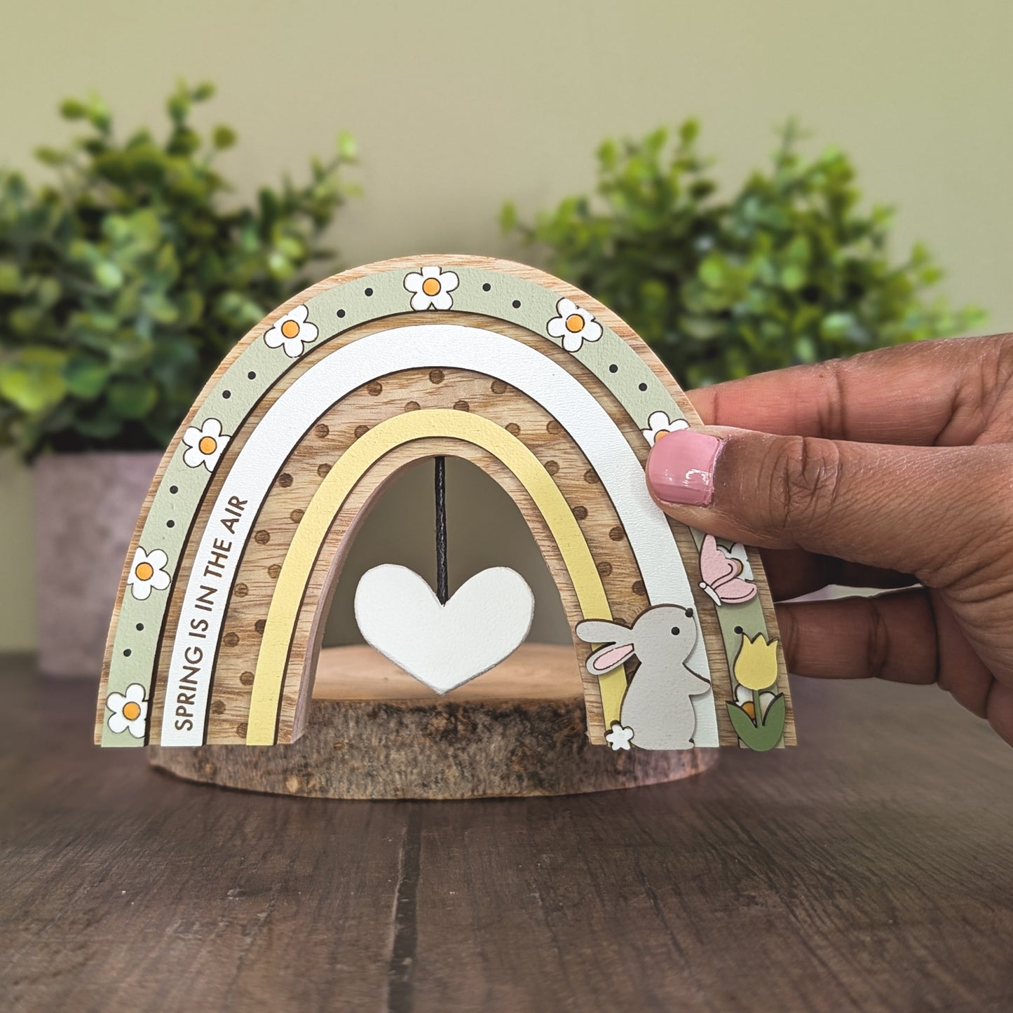 Personalised spring rainbow