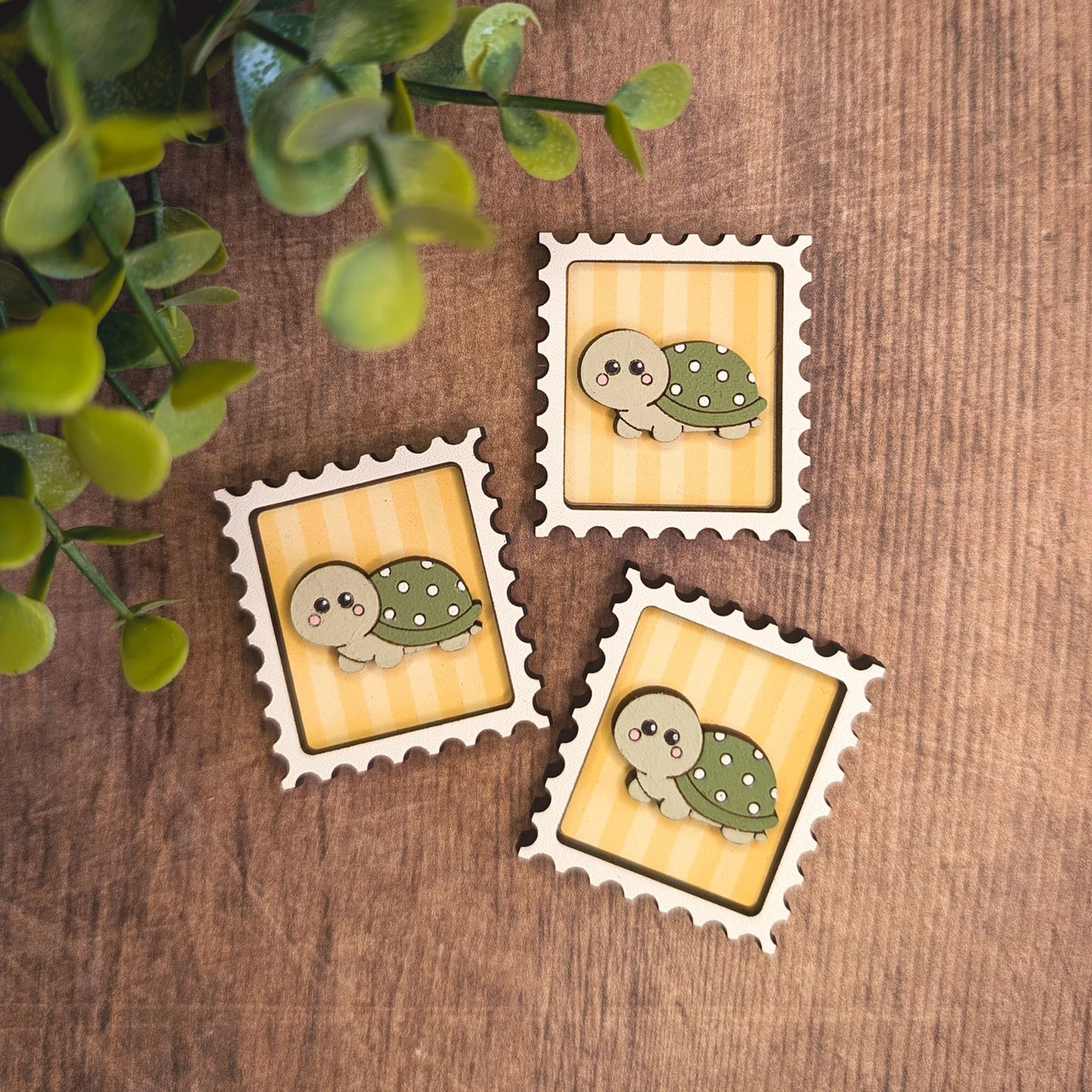 Mini postage stamp - turtle