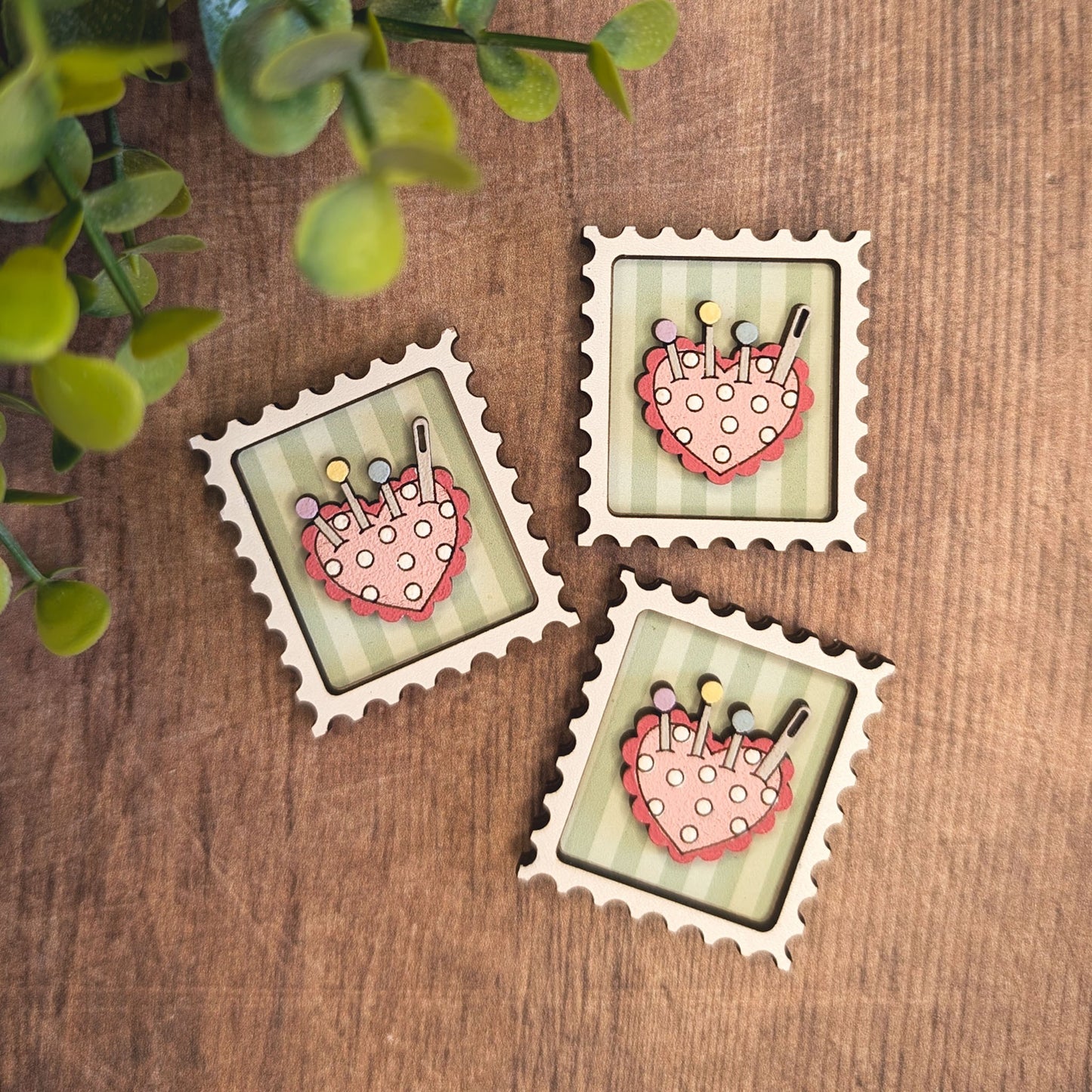 Mini postage stamp - sewing