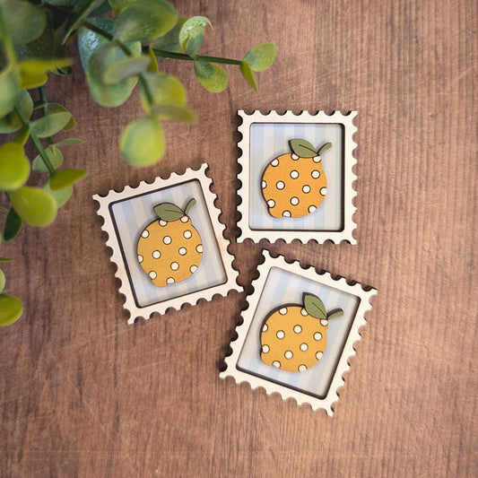 Mini postage stamp - lemon