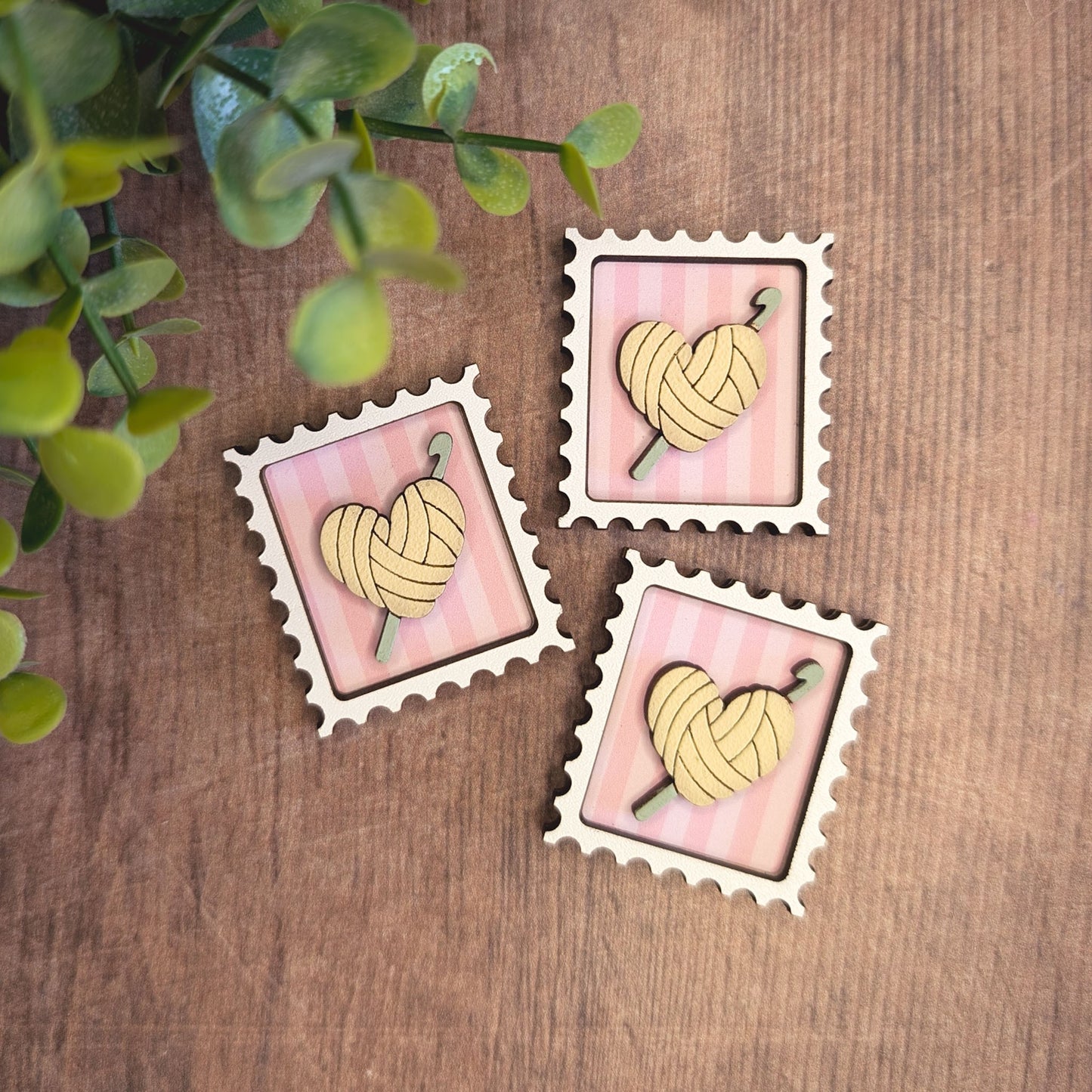 Mini postage stamp - crochet