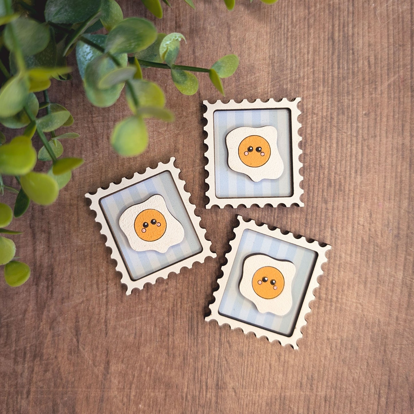 Mini postage stamp - fried egg