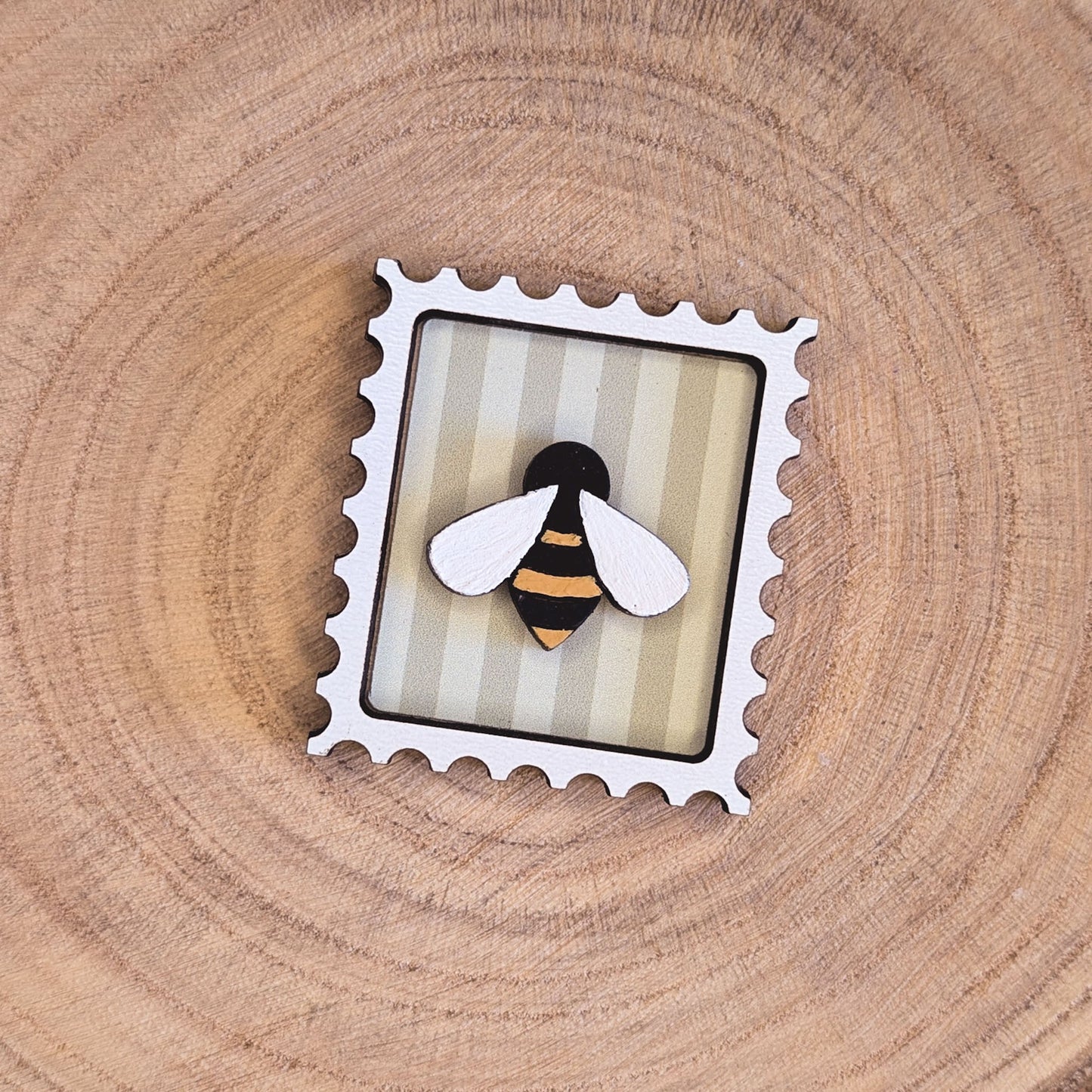 Mini postage stamp - bee