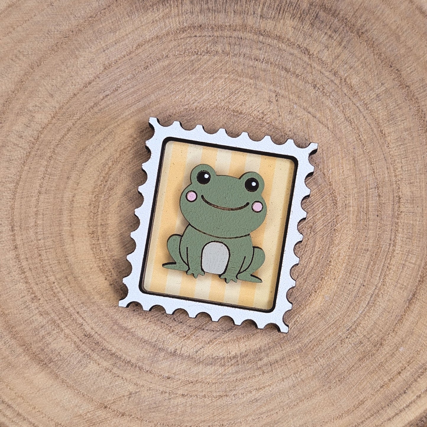 Mini postage stamp - frog