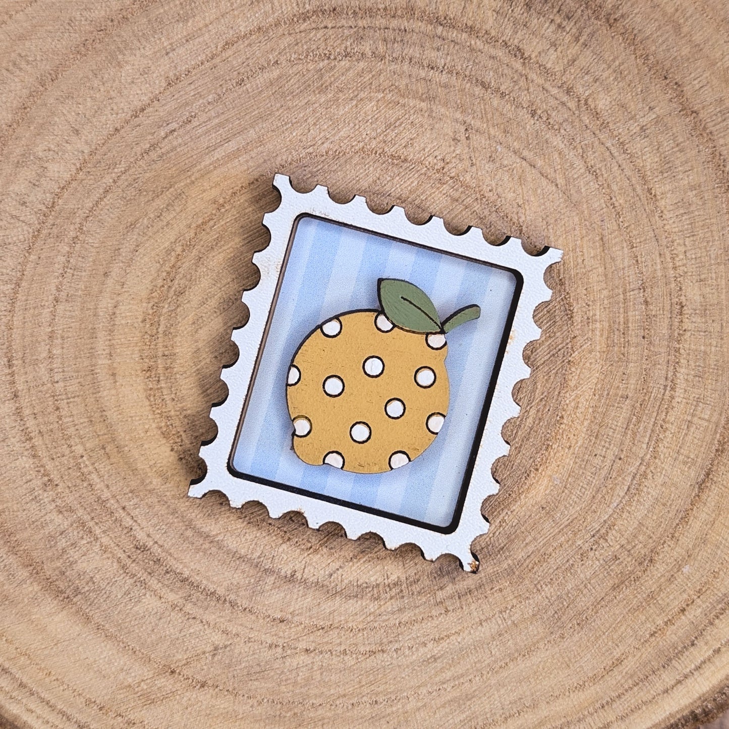 Mini postage stamp - lemon