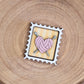 Mini postage stamp - knitting