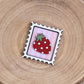 Mini postage stamp - strawberry