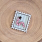 Mini postage stamp - worm