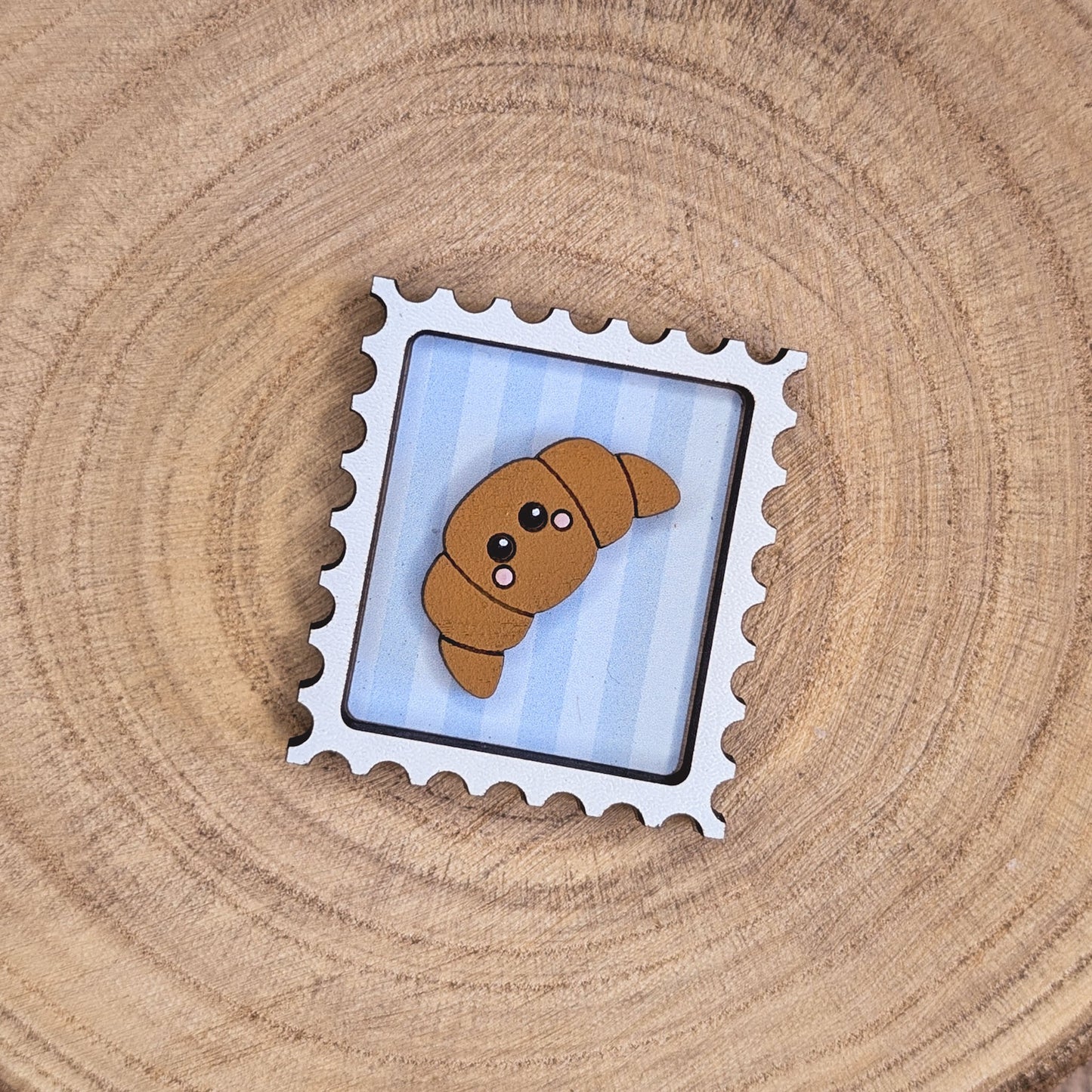 Mini postage stamp - croissant