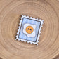 Mini postage stamp - fried egg