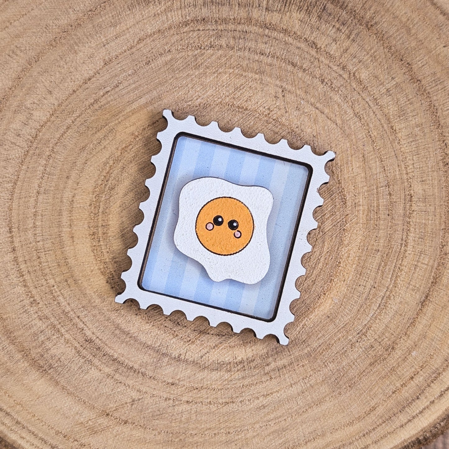 Mini postage stamp - fried egg