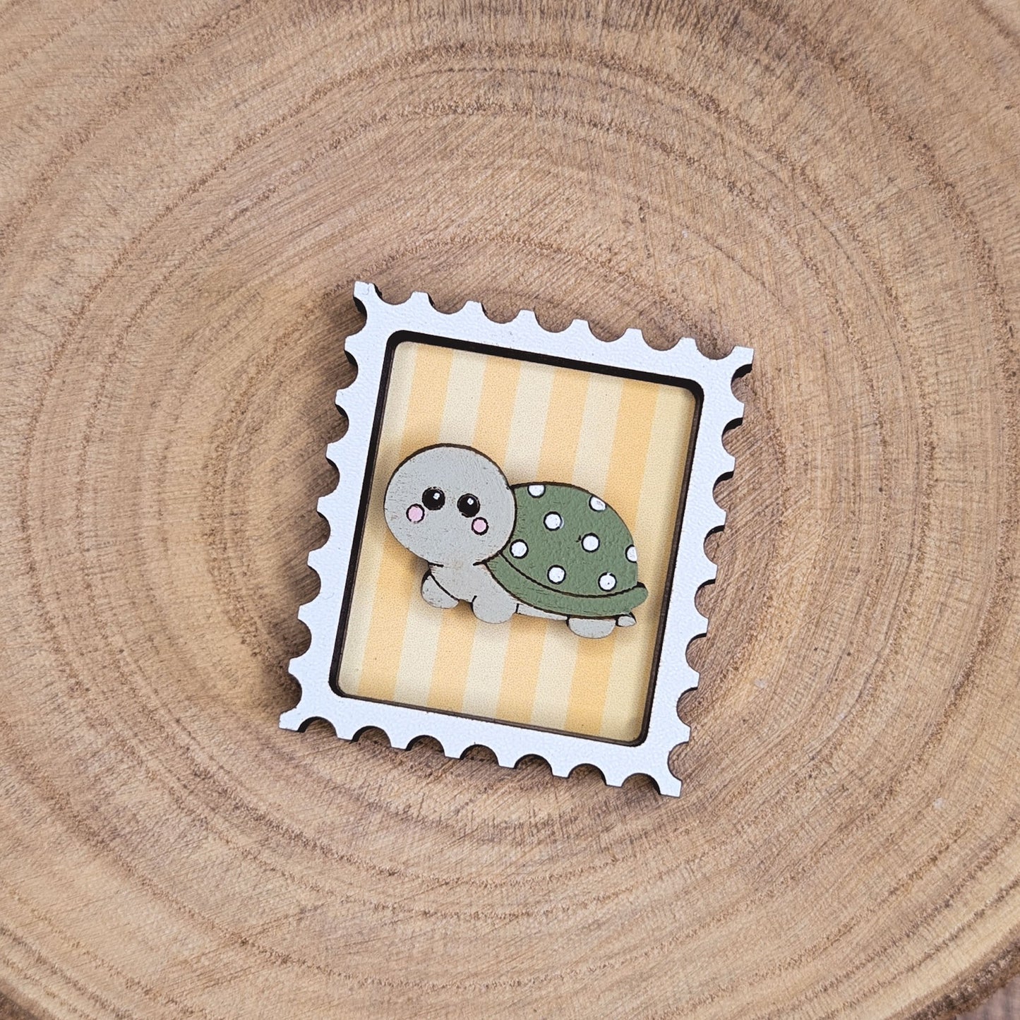 Mini postage stamp - turtle