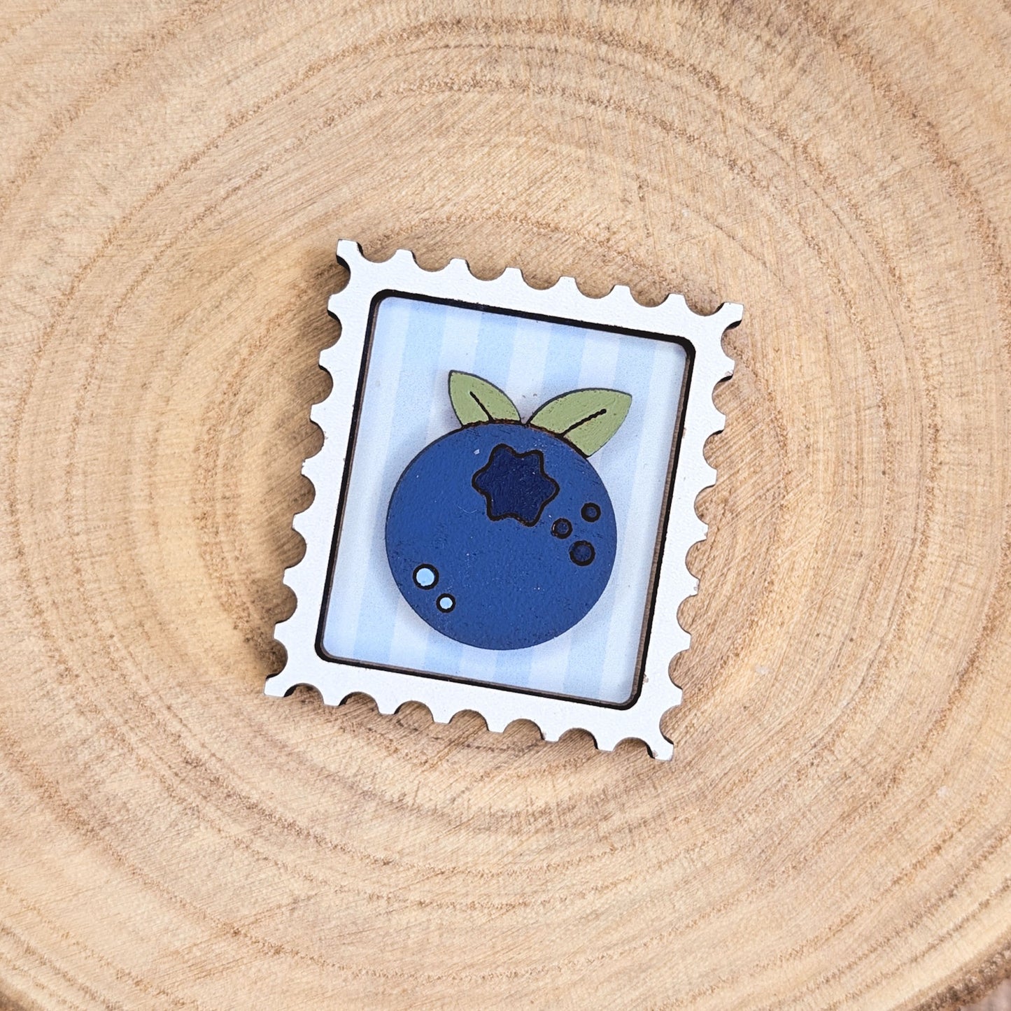 Mini postage stamp - blueberry