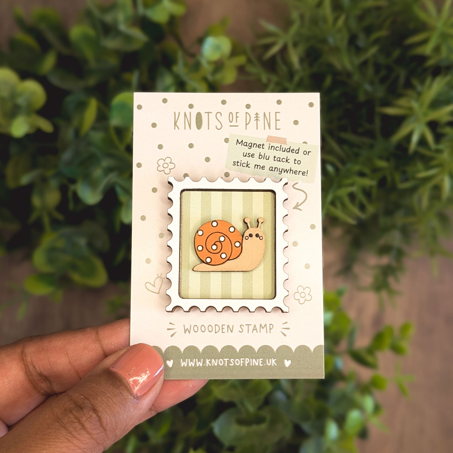 Mini postage stamp - snail
