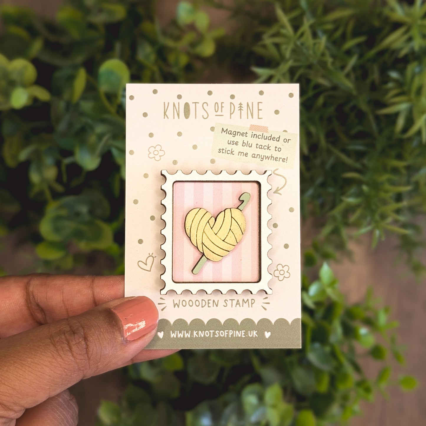 Mini postage stamp - crochet
