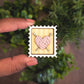 Mini postage stamp - knitting