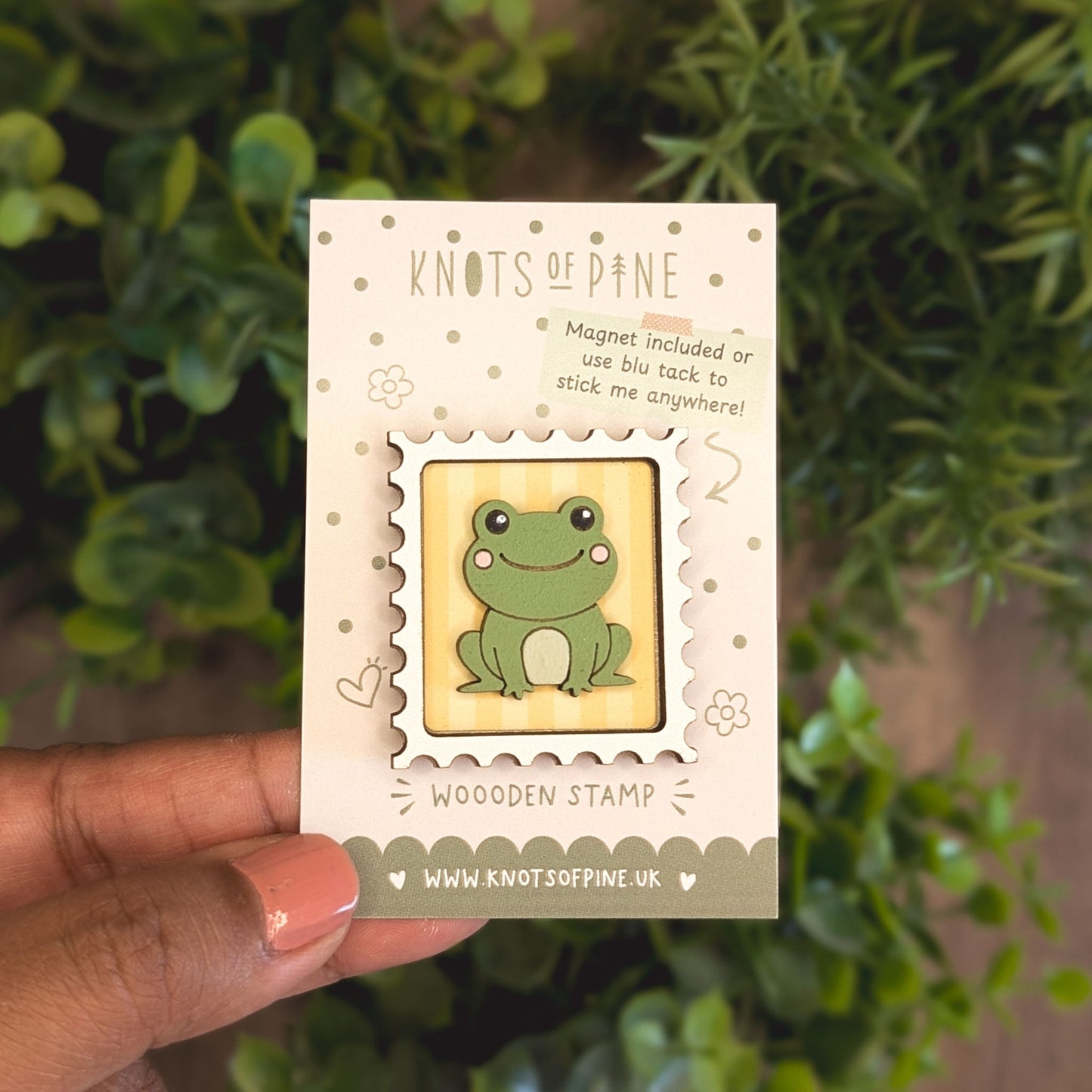 Mini postage stamp - frog