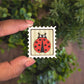 Mini postage stamp - ladybird