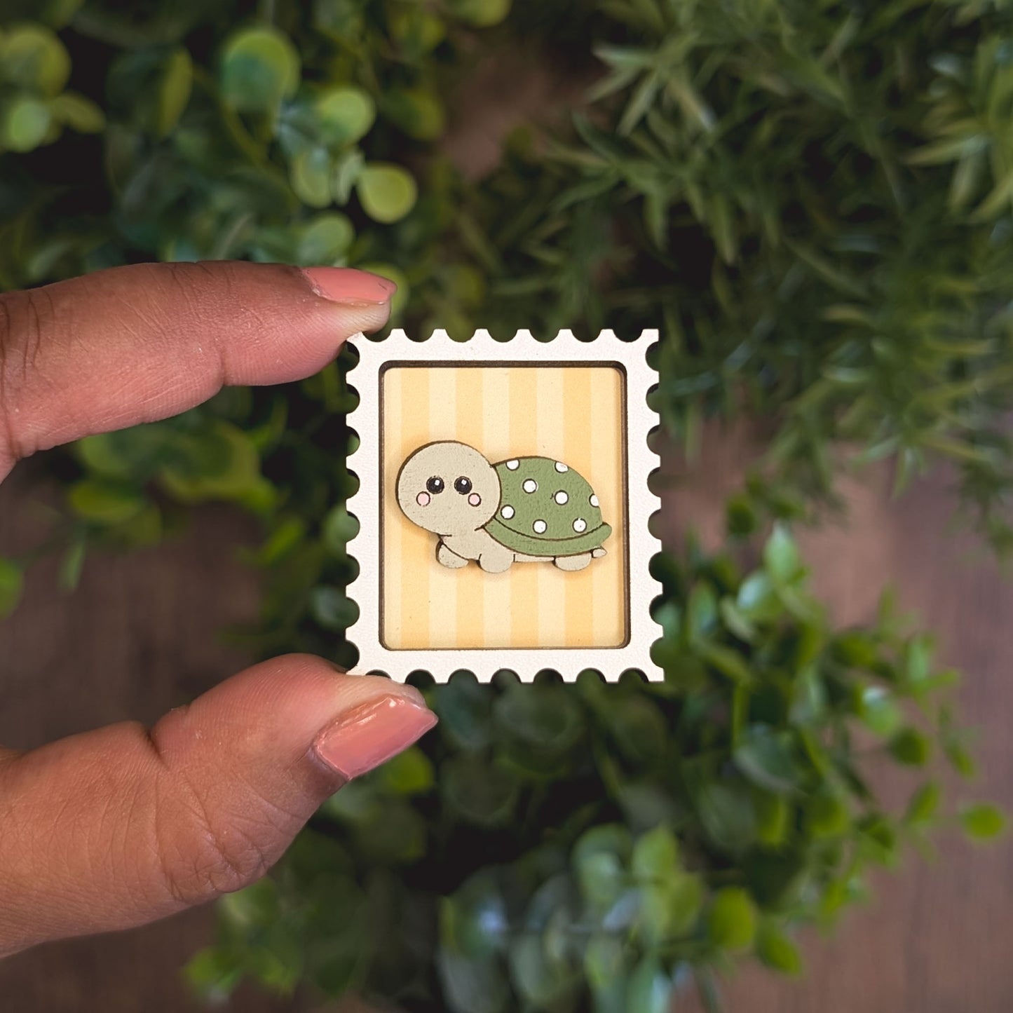 Mini postage stamp - turtle