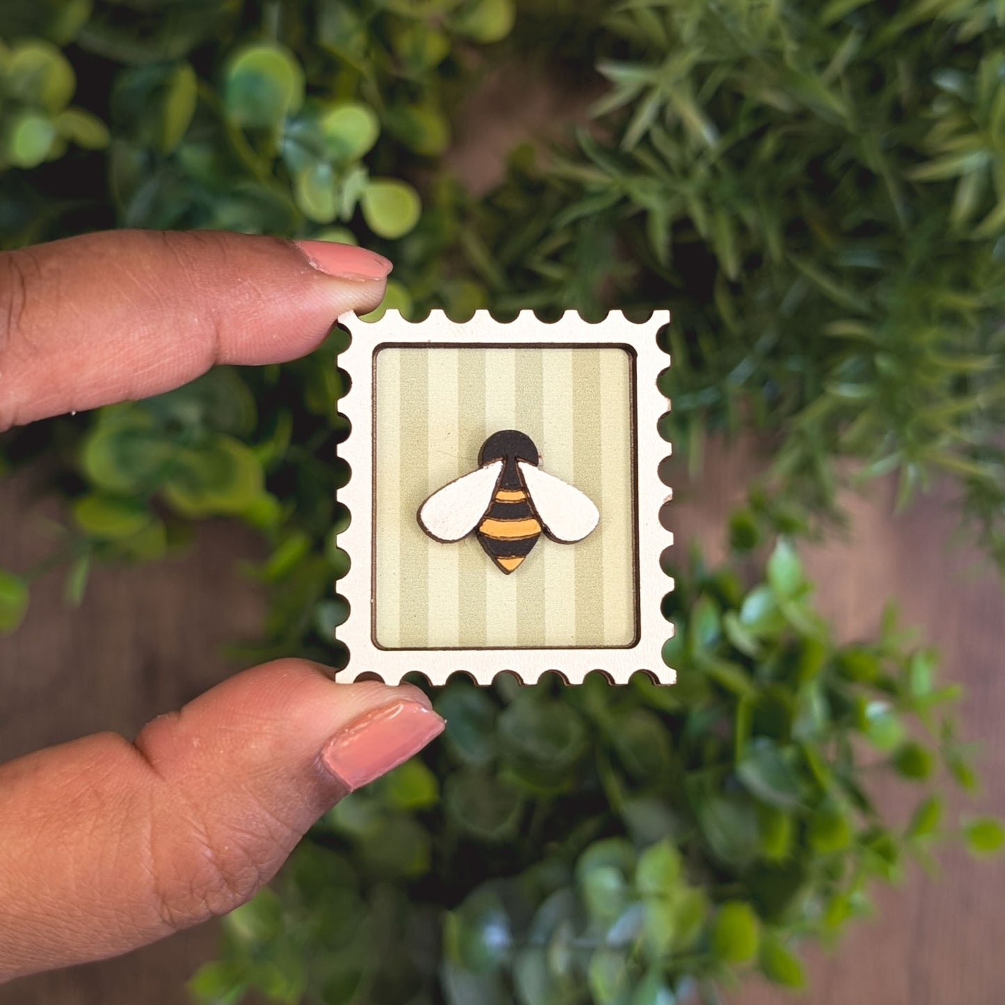 Mini postage stamp - bee