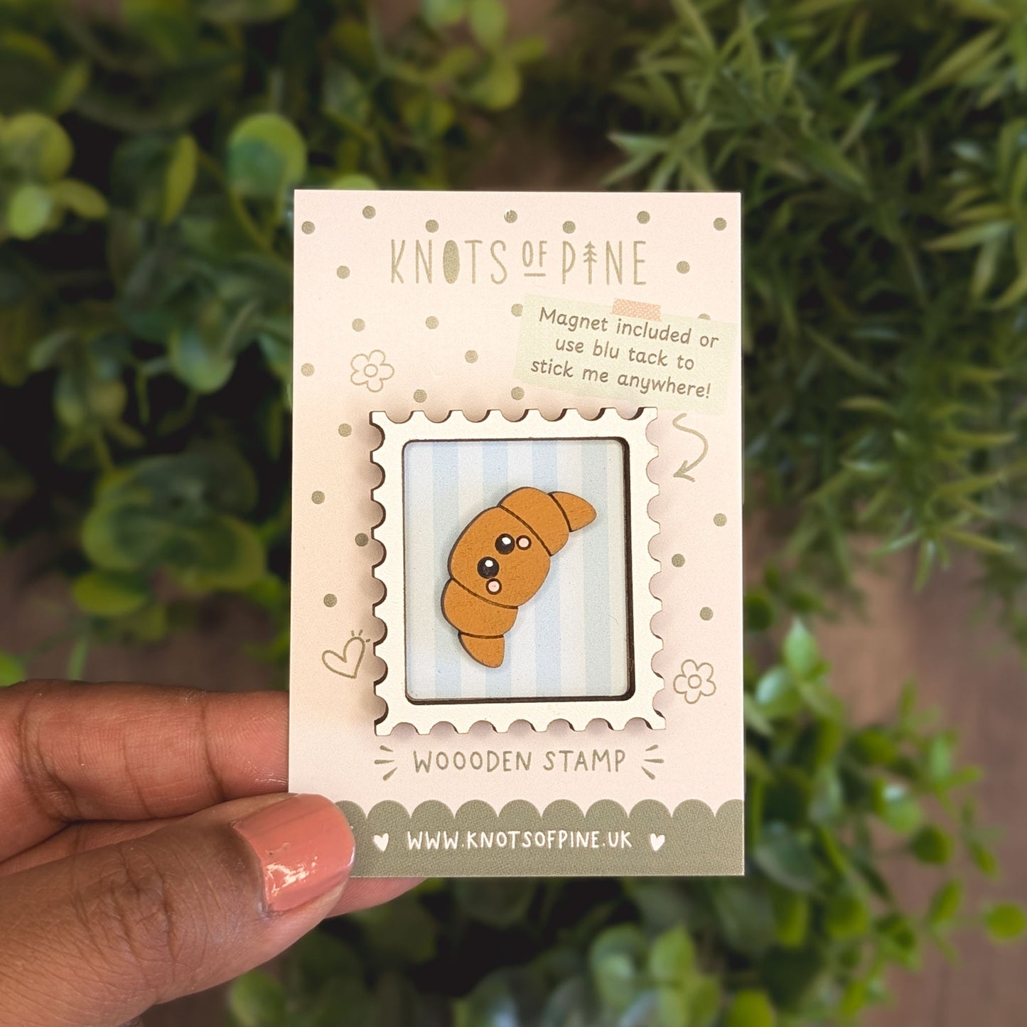 Mini postage stamp - croissant