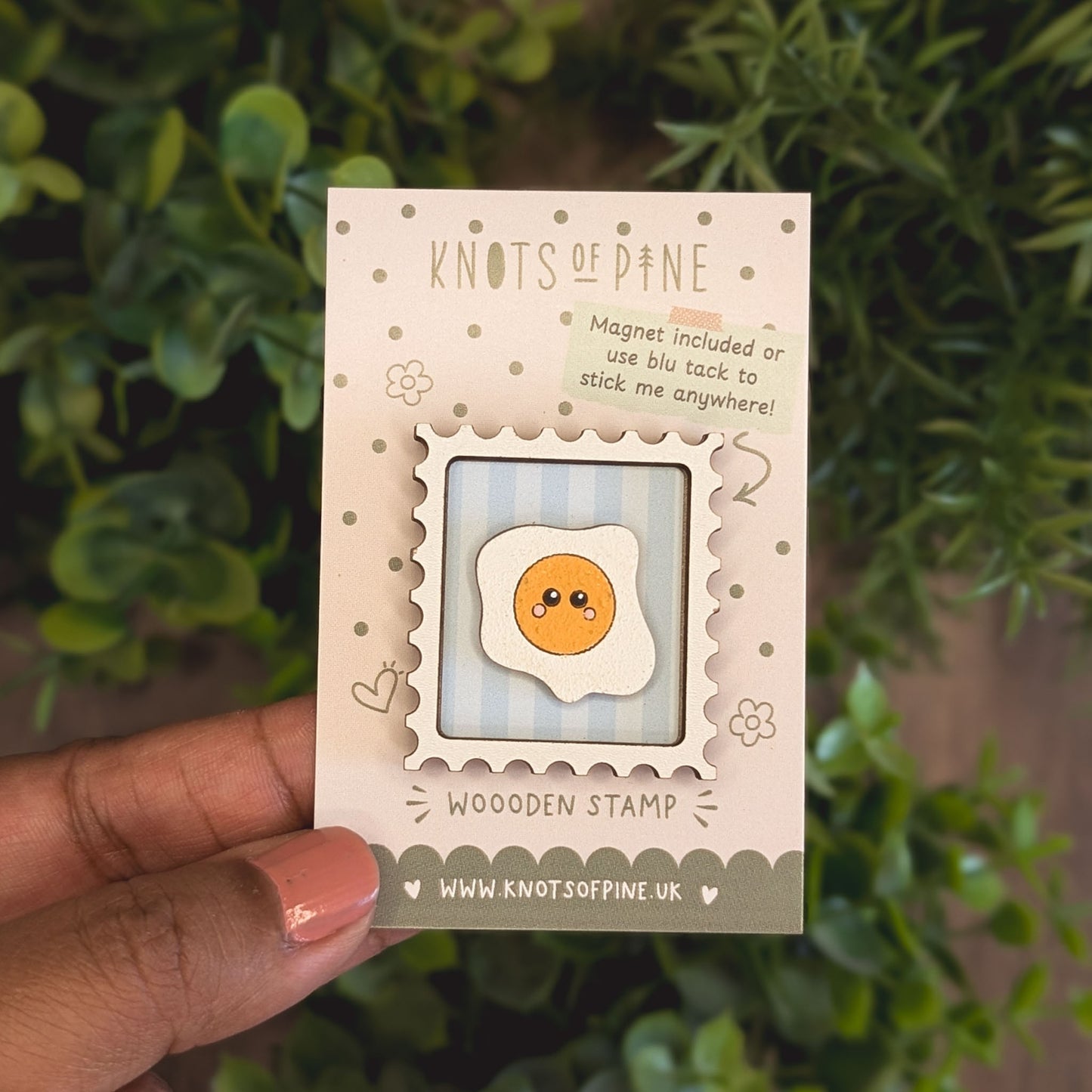 Mini postage stamp - fried egg