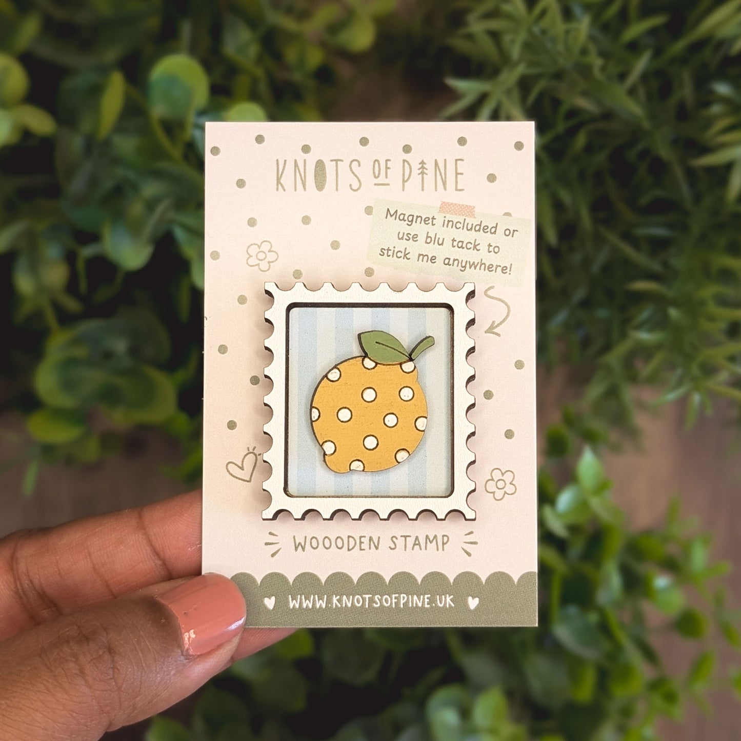 Mini postage stamp - lemon