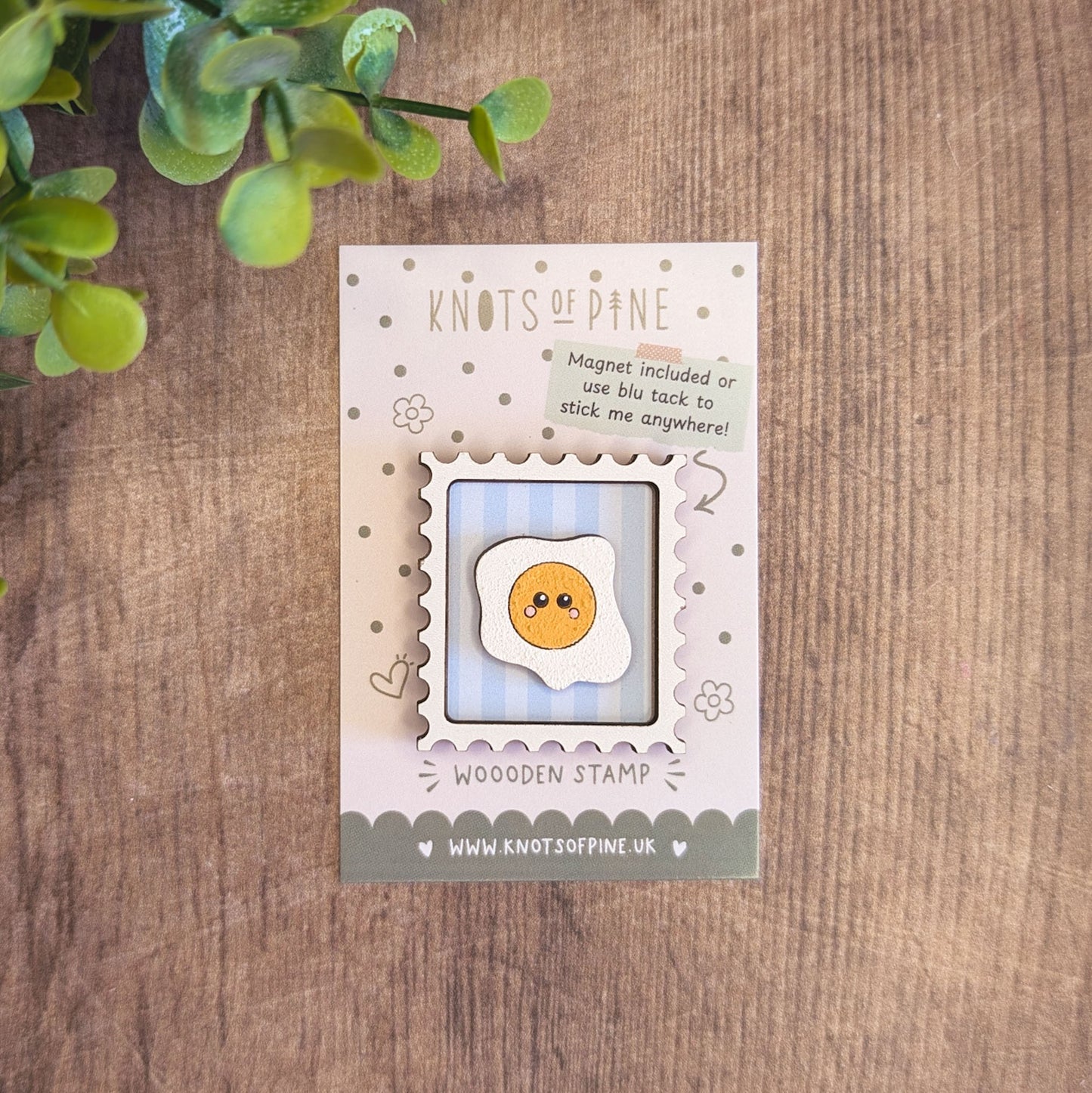 Mini postage stamp - fried egg