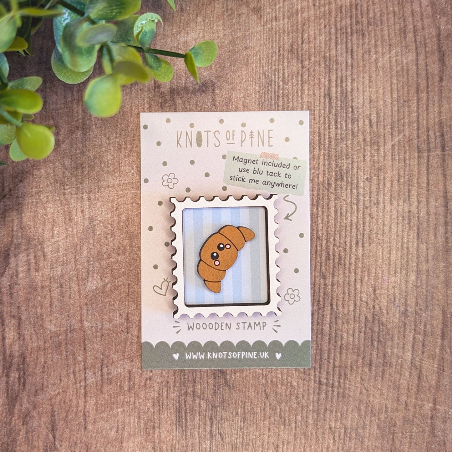 Mini postage stamp - croissant