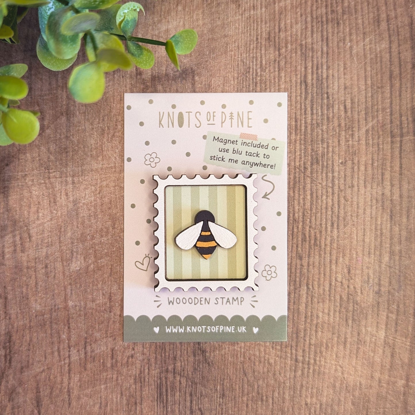 Mini postage stamp - bee