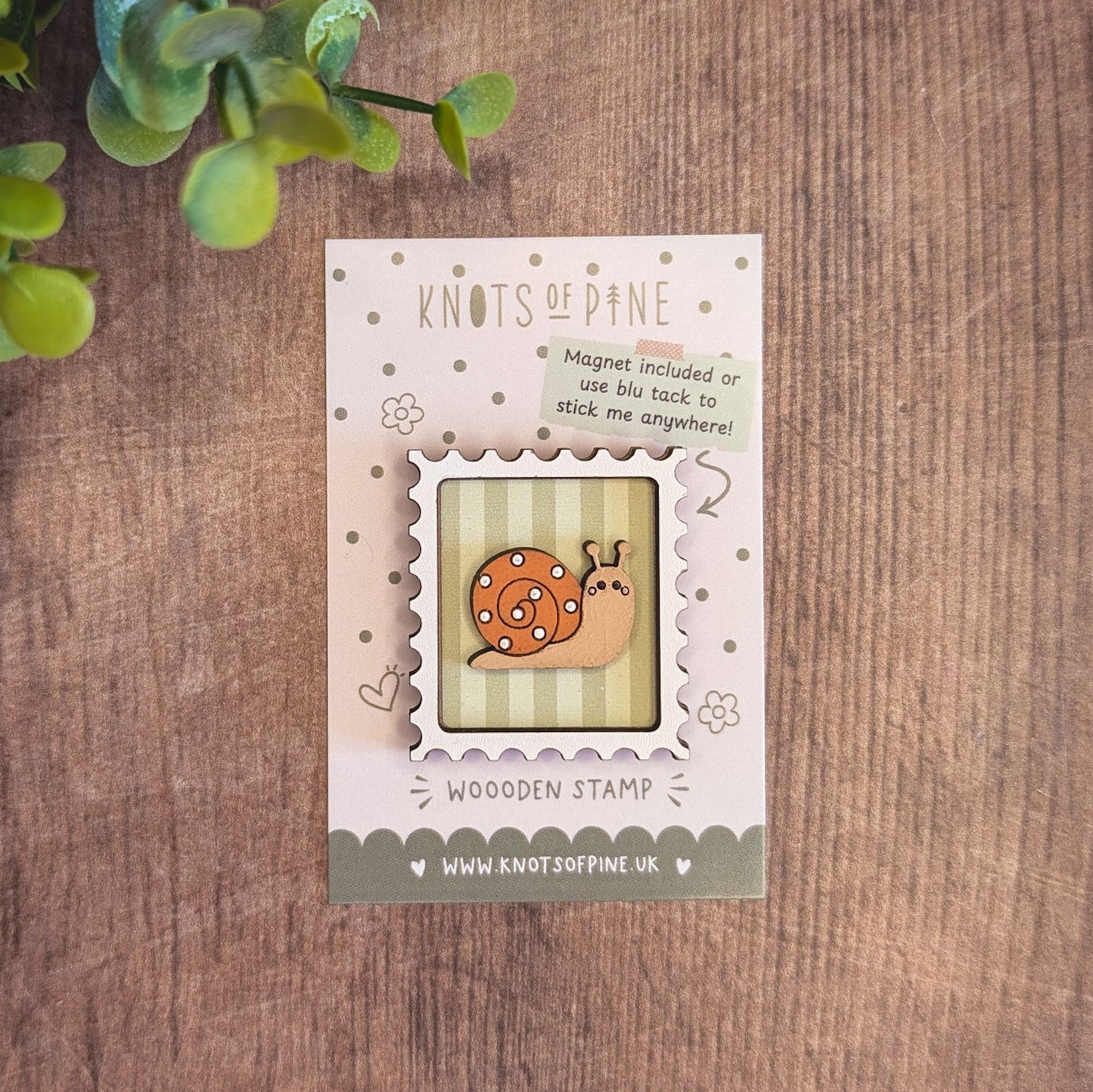 Mini postage stamp - snail