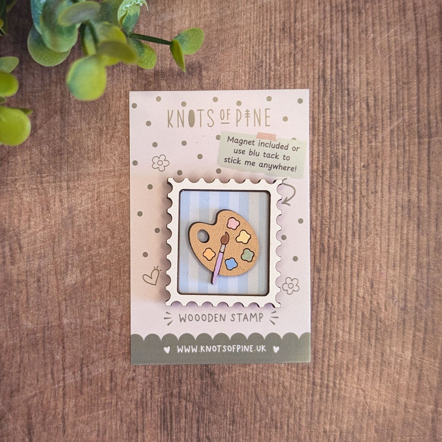 Mini postage stamp - paint palette